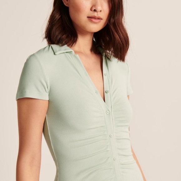 Abercrombie & Fitch Ruched Polo Dress - Picture 3 of 6